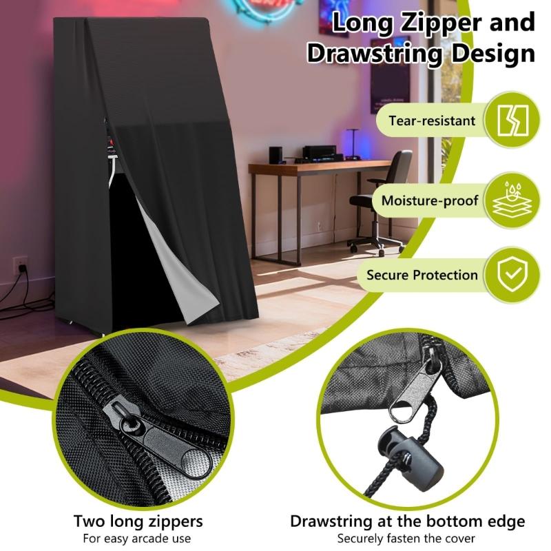 Waterproof Arcades Game Machine Protector Cover Oxford Fabric Dustproof Cover with Double Zippered Design For Outdoor