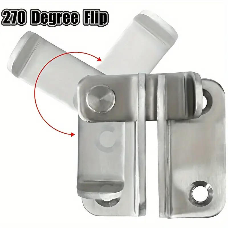 1PC Stainless Steel Anti-Theft Latch Stainless Steel Pin Door Latch Right-Angle Sliding Door Latch Pin Pet Cage Safety Door Bolt Latch