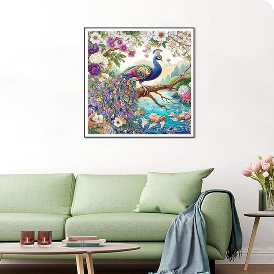 5D DIY Diamond Painting Animal Kit Gorgeous Peacock DIY Partial Special Shaped Drill Handmade Diamond Mosaic Art Gift