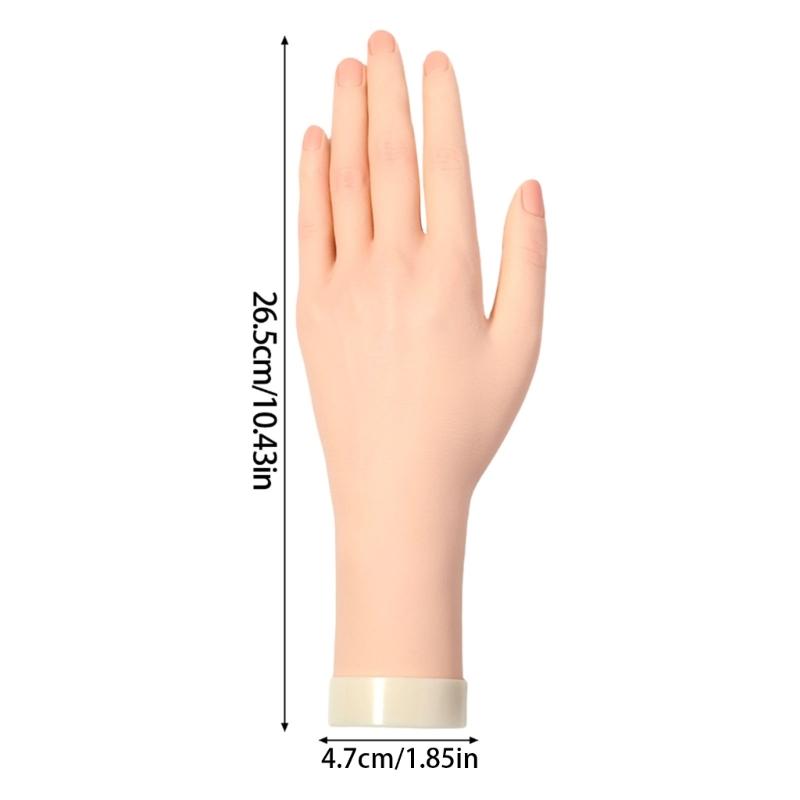 Reusable Artificial Practice Hand For Nail Art Featuring Realistic Skin Texture And Stable Base