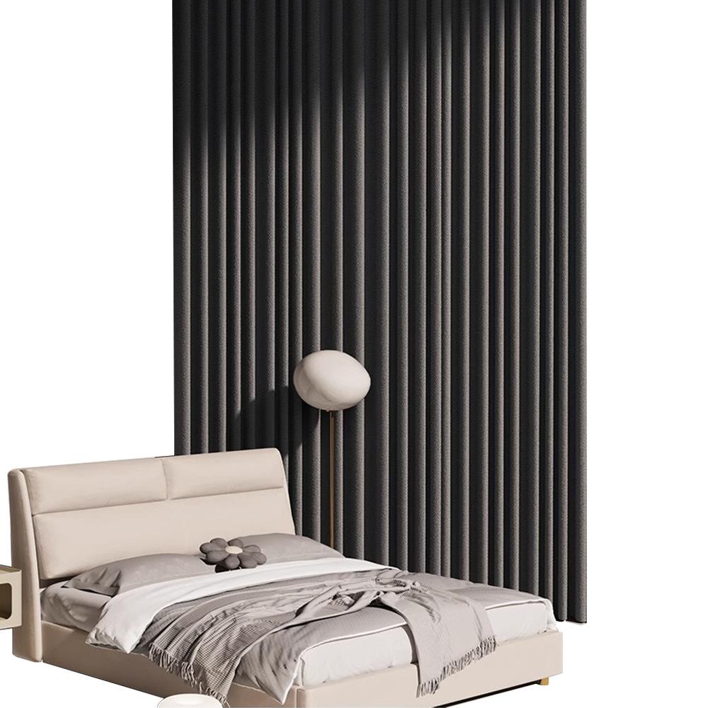 Thickened Hotel Engineering Flame Retardant Cotton And Linen Simple Full Shading Living Room Bedroom Shading Advanced Curtains