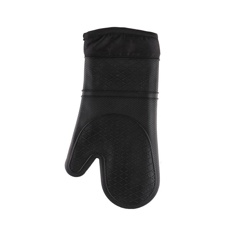 Heat Resistant Mitts with Thick Cotton Liner Non-Slip Silicone Oven Mittens for Baking Cooking Grilling Stove Gloves, Waterproof