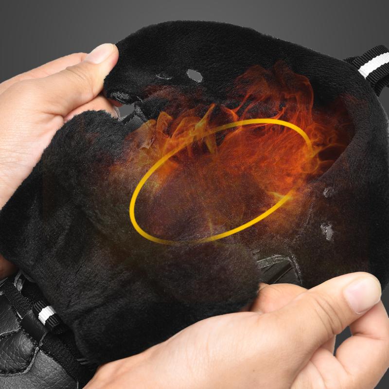 Men High-Top Leather Basketball Shoes Autumn Winter Non-slip Training Sneakers Sports Shoes Casual Breathable Tennis Shoes