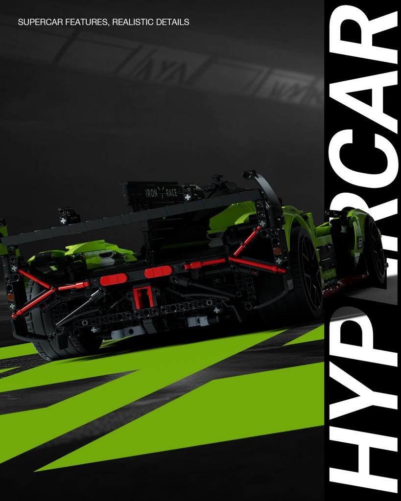 Jucărie auto Nifeliz S63 Hypercar, bloc, 1:Jucărie model de mașină de curse la scară 8 pentru adulți, potrivită pentru cadou de ziua de naștere pentru pasionații de mașini, pentru casă și