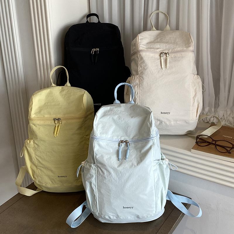 Schoolbag1011 New Simple Style Student Schoolbag Sports Light Schoolbag Women's Short-distance Travel Light Commuter Backpack