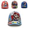 Șapcă de baseball pentru copii cu model Super Mario Bros, din bumbac și cu protecție solară pentru activități în aer liber