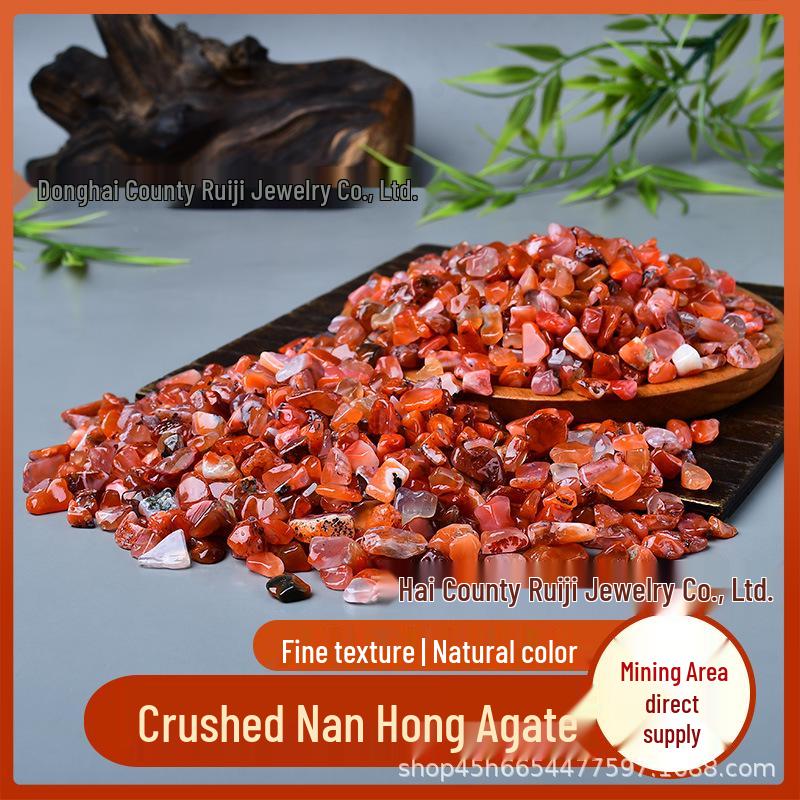 

Натуральный красный агатовый камень, украшение для Будды, аквариума, комнатных растений и аромадиффузоров. 5-7mm 100g