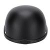 Motorcycle Low Profile Half Face Helmet Skull Cap Matte Black (M)