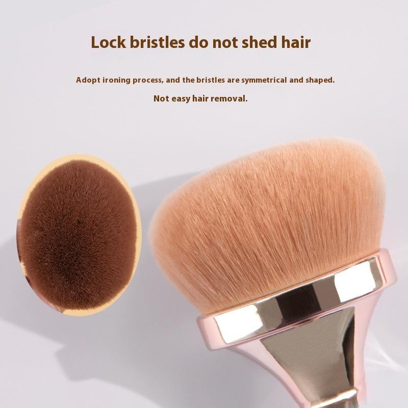 Elegant Super Soft Gold Large Makeup Brush Synthetic Hair Honey Powder Single Foundation Blush Non-Marking Loose Powder for