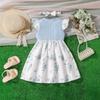 Girls Fashion Halter Dress Summer Kids Beach Holiday Beach Dress Girls Floral Dress