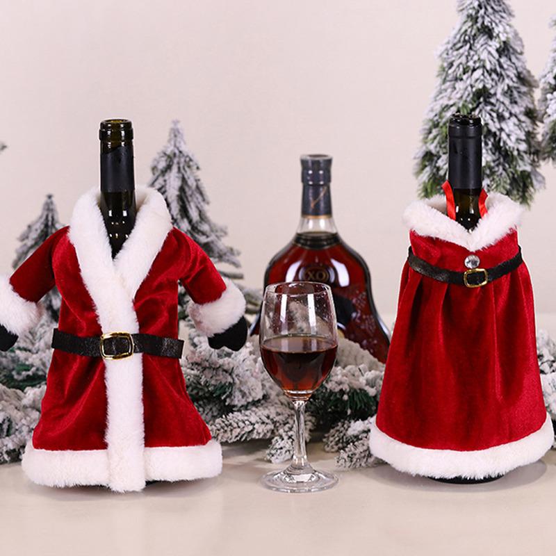 Christmas Wine Bottle Cover Merry Christmas Decorations For Home 2025 Christmas Ornament Xmas Navidad Natal Gifts New Year 2025