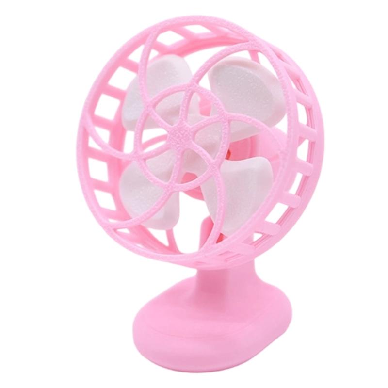 Miniature Electric Fan Model Figurine For 1/12 Doll House Landscape Realistic Design Cooling Fan Decorative Accessory