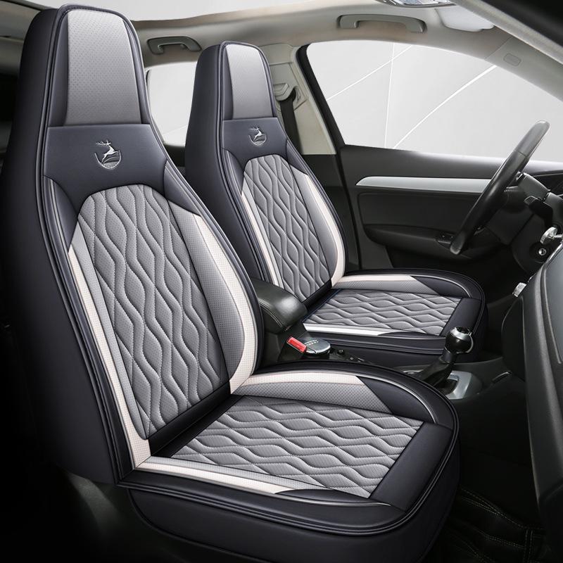 Universal 5-Seat Leather Car Cushion for Small Cars, All-Season Coverage