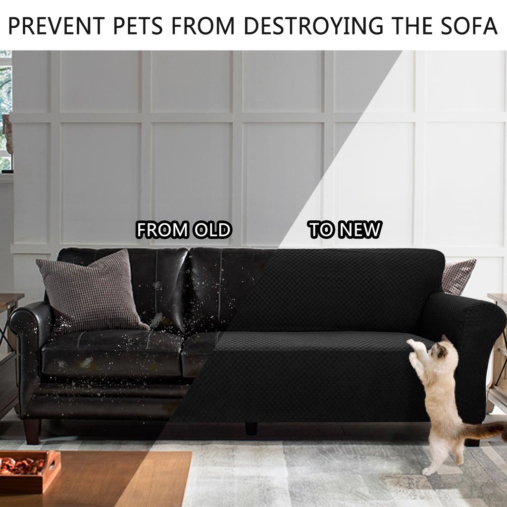 Knitted Square Jacquard Thickened Stretch Sofa Cover Fabric All-inclusive Full Cover Sofa Cushion Cover