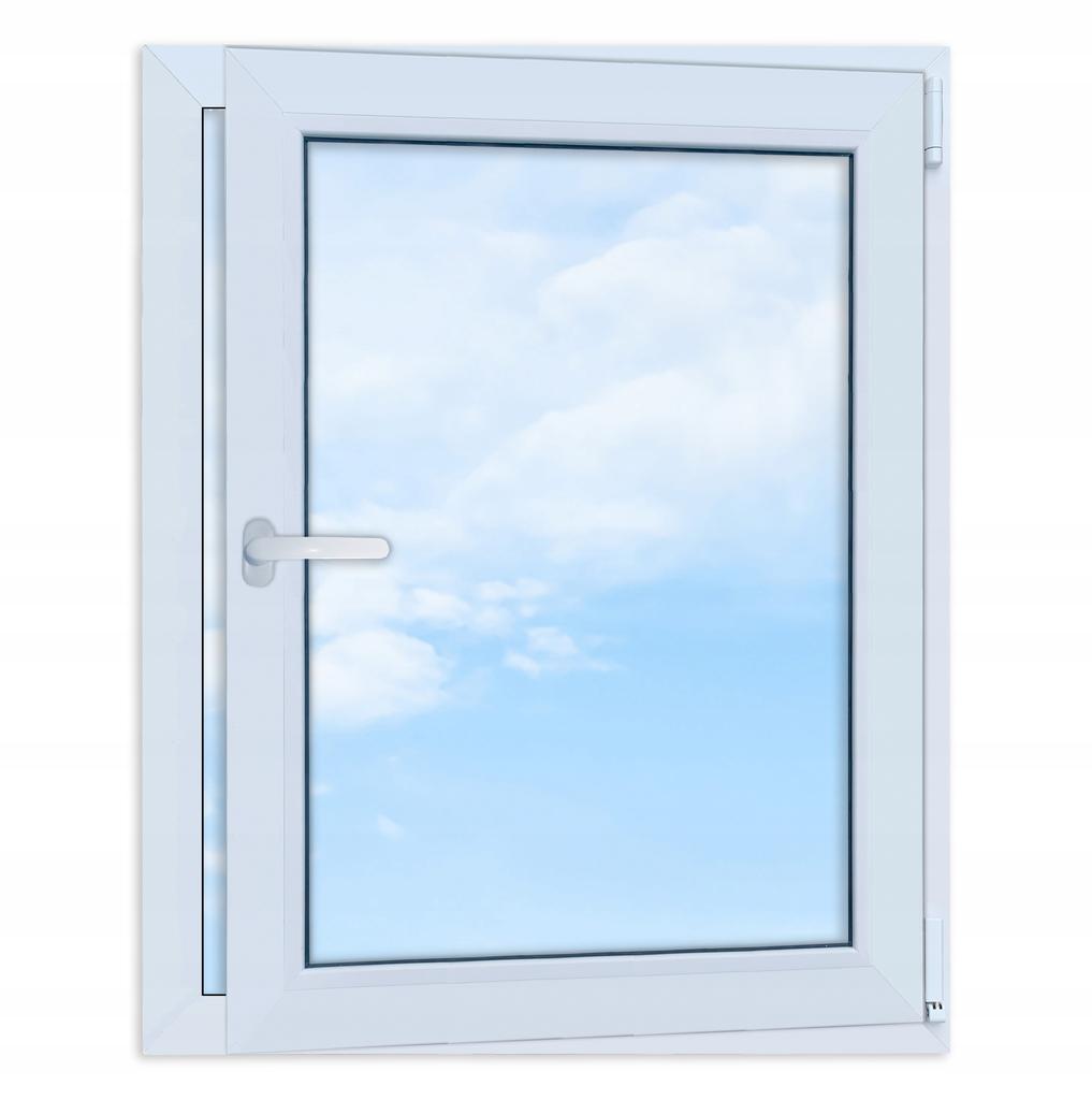 Okno PVC Antracit 80x100 Pravé, Nové 800x1000 mm Otevíravě-sklopné 2x sklo