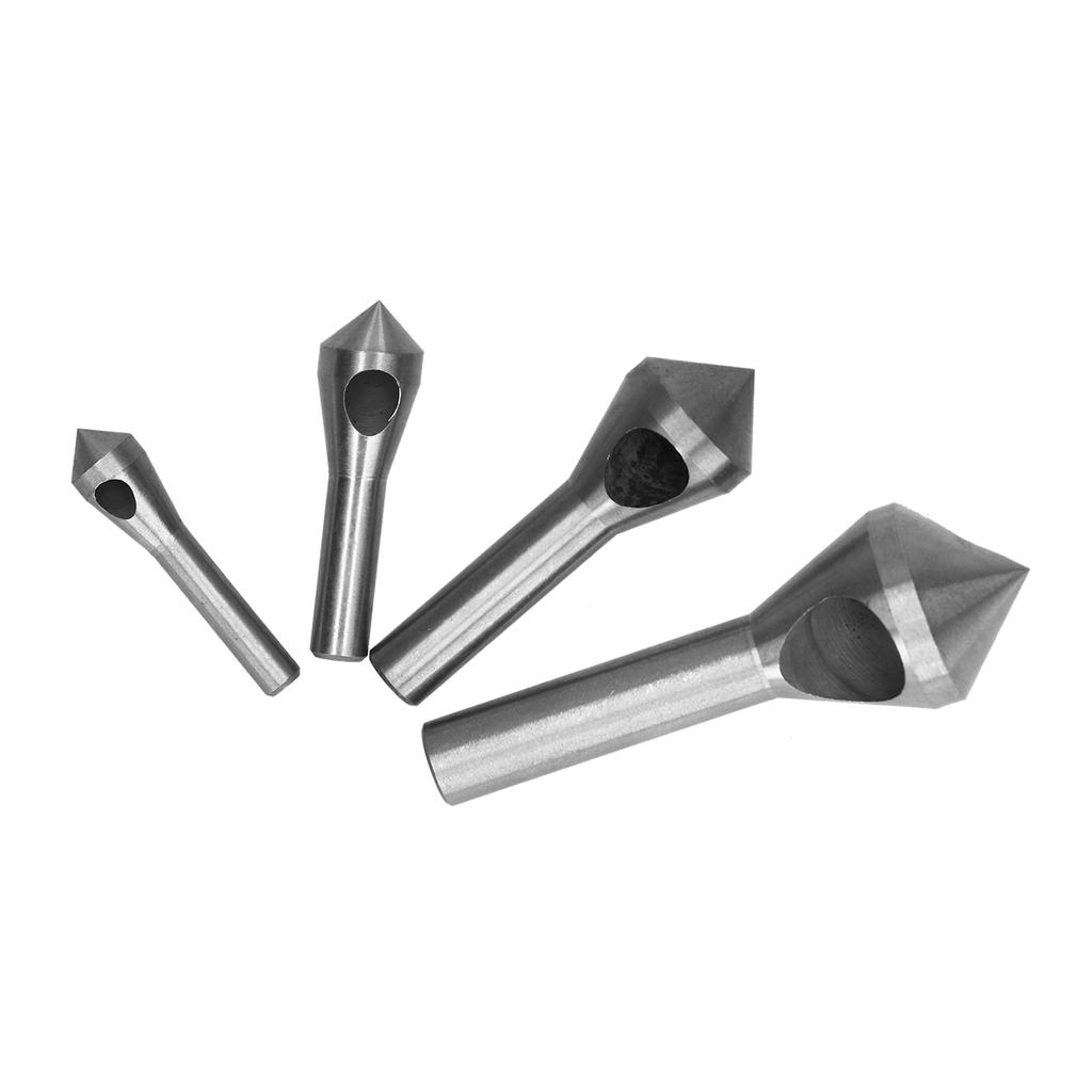 4Pcs Countersink Deburring Drill Bit High Speed Steel 4241 Chamfering Tool Oblique Hole