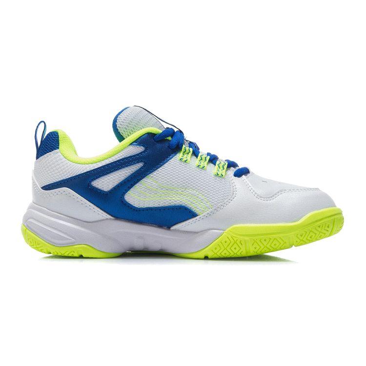 Li Ning Youth  Sound Wave Training Badminton Shoes Kids Shoes White Blue AYTR032-1