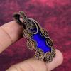 Lapis Lazuli Pendant Flower Jewelry Copper Wire Wrapped Pendant Gifts For Her