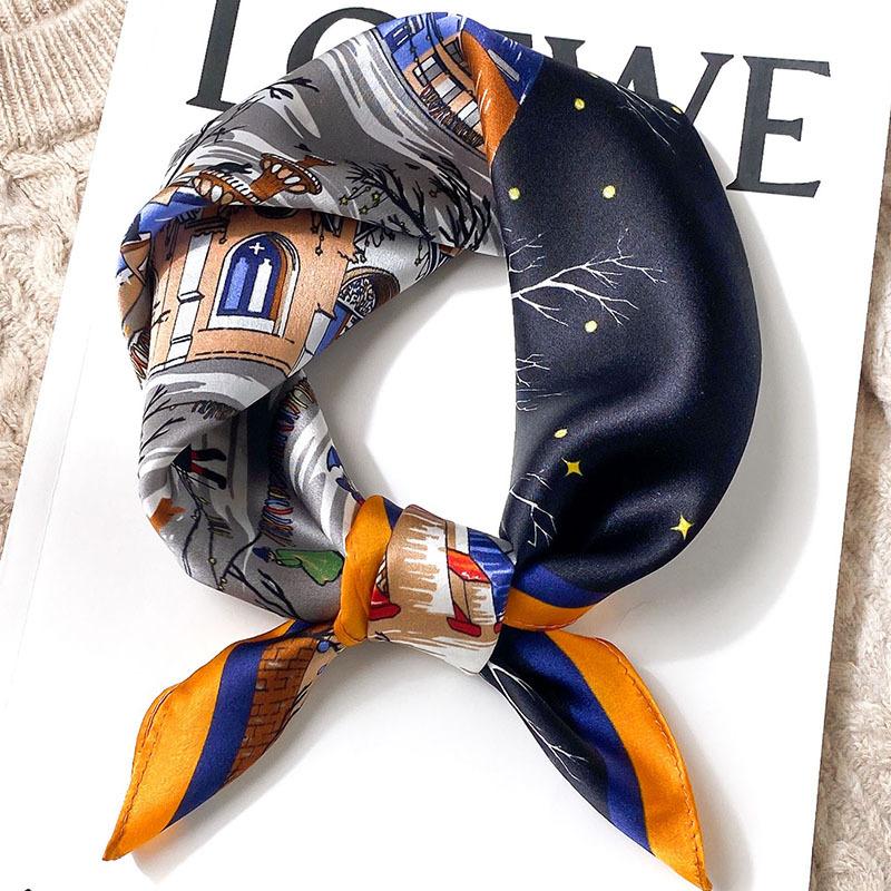53 * 53cm Mulberry Silk Small Square Scarf Multifunctional Professional Fashion Decoration Silk Scarf For Spring And Autumn Warmth Shawl