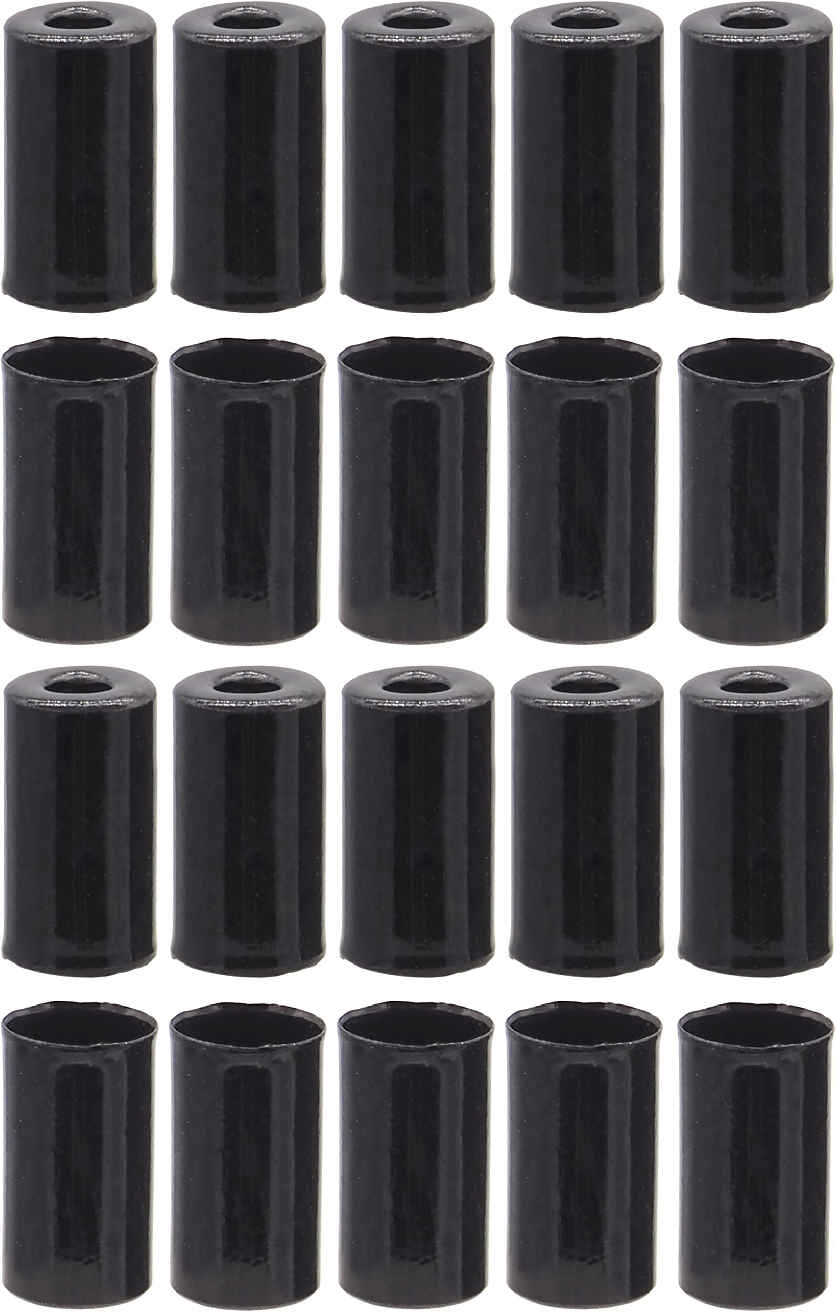 Audiophile Bicycle Brake Outer Brake Cable 5mm 20 Pieces Caps, Caps, Brass, Black,