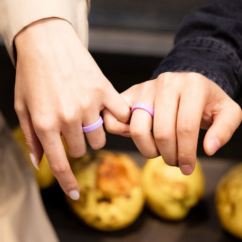 BE/GINS La Ligne Pastel Purple Ceramic Band Ring