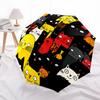 1pc Cat Pattern Automatic Folding Umbrella - Compact 8-Rib Design, Durable Plastic & Iron, Lightweight for Outdoor Daily Use052