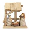 Christ Nativity Resin Statue House Scene Manger Holy Figure Statue Ornament Crafts for Home Bedroom Room Decor