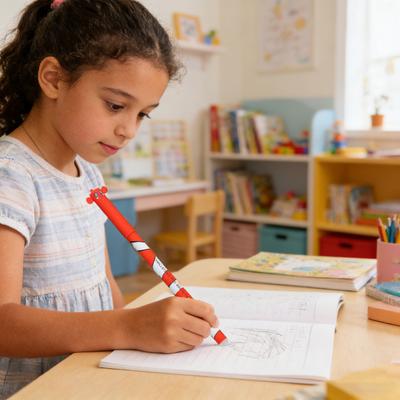 Cartoon Erasable Gel Pens Cute 0.7mm Blue Ink Animal Designs Pen Smooth Writing Clean Erasing Pen