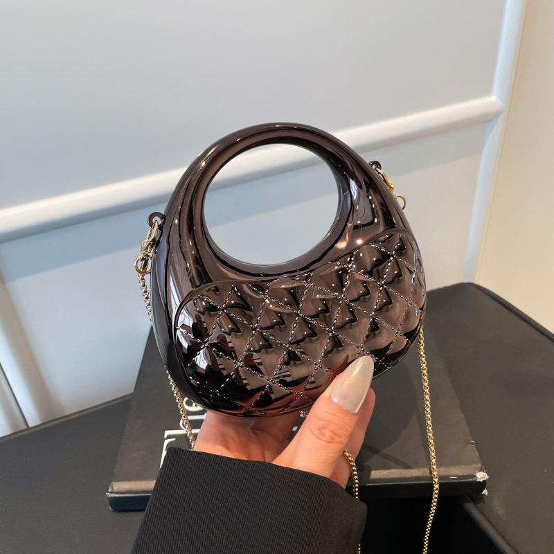 High-End Mini Crescent Acrylic Bag - Niche Fashion Lipstick Coin Purse Crossbody