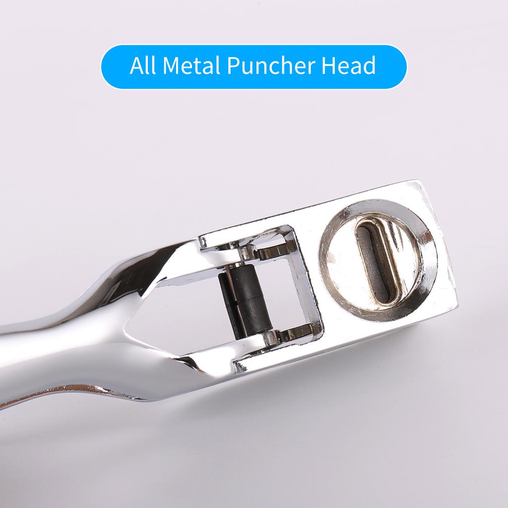 KW triO Metal Single Hole Puncher 1 Hole Paper Punch 8 Sheet Capacity for ID Card PVC Photo Slot and Paper Chipboard Art Project Documents Office Sch