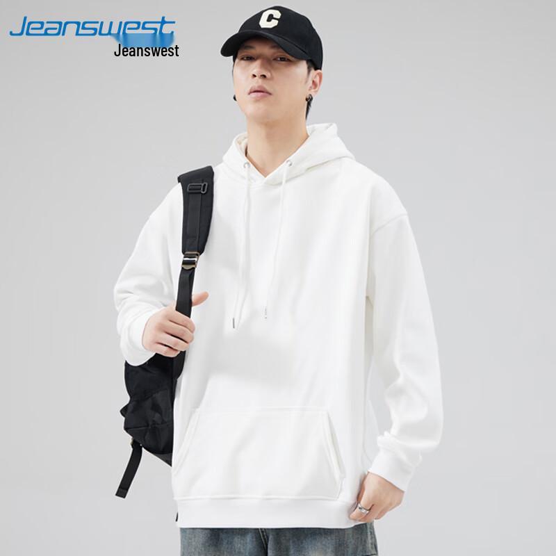 JEANSWEST Men's 2025 Autumn Casual Loose Fit Hooded Sweatshirt