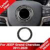 For JEEP Grand Cherokee 2011- Carbon Fiber Car Steering Wheel  Ring Frame Decoration Sticker Interior Accessories