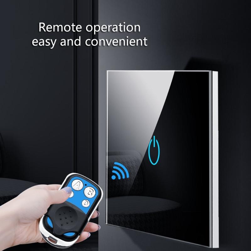 Comutator cu Senzor Tactil Standard UE Panou din Sticlă Cristal Călit Putere 1/2/3 Module 1 Mod 220V Comutatoare pentru Lampă de Perete Pornit