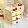 Desktop Storage Box Colorful Ball Home Office Storage Three Layers Drawer-style Storage Box Cosmetic Organizer Box