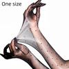Retro Sexy Five Finger Gloves Ultra Thin Polka Dot Shiny Glossy Gloves Oil Shiny Elastic Sun Protection Gloves