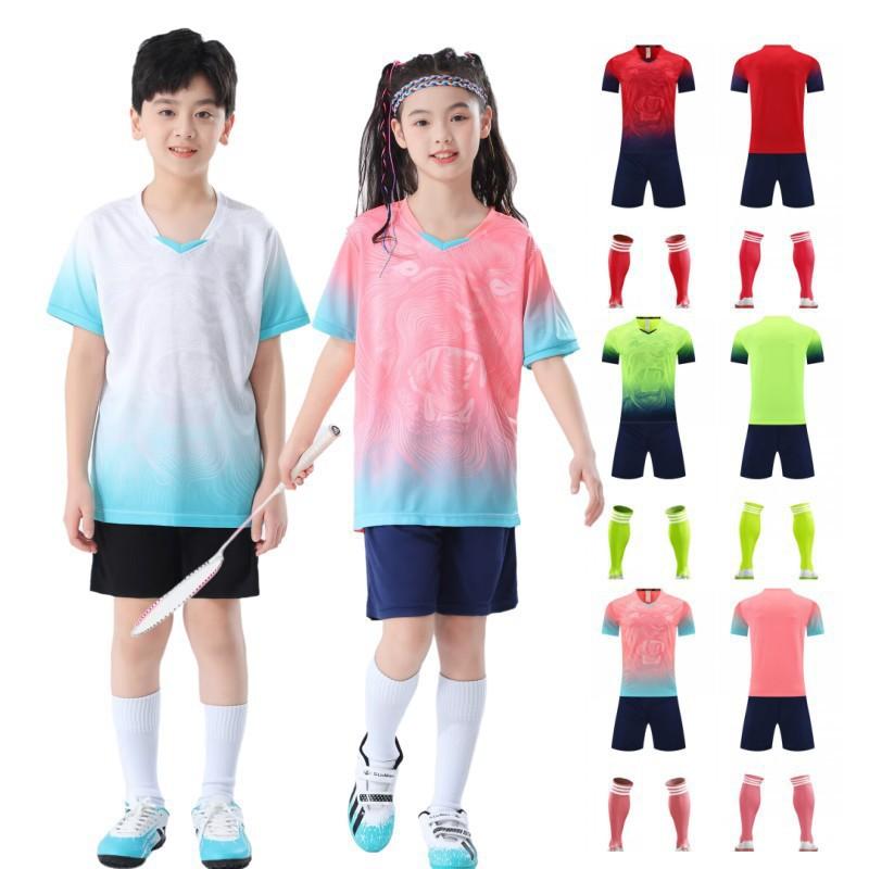 Kinder Badminton Shirts Shorts Set Jungen Mädchen Schnelltrocknend Sportuniform Training Wettkampf