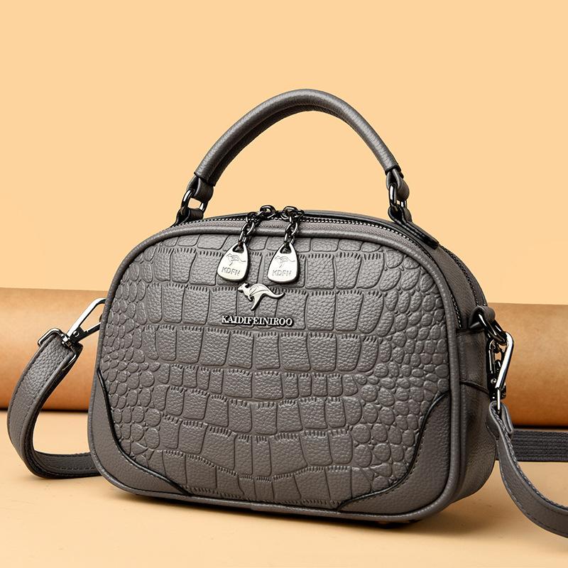 Damentasche, modisch, mehrschichtig, Krokodilmuster, große Kapazität, Handytasche, trendige Damen-Schrägspange, weich