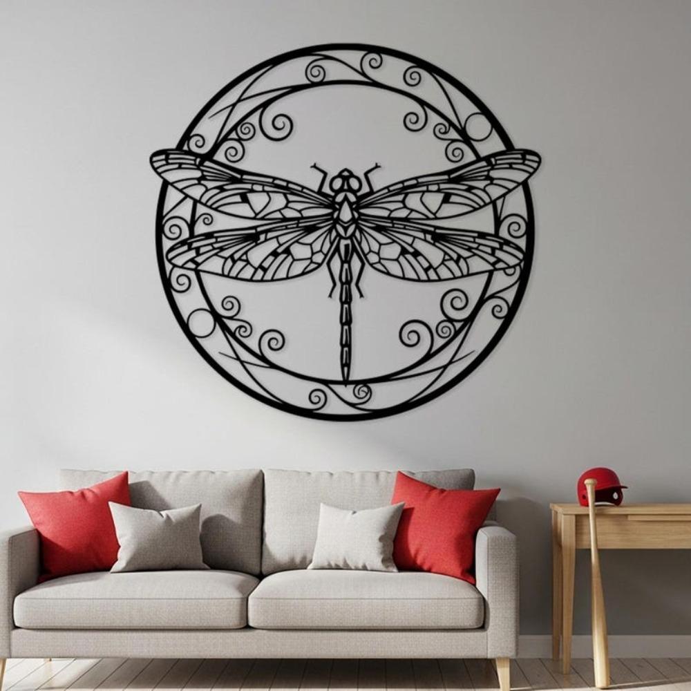 Large Metal Dragonfly Wall Art, Intricate Garden Sculpture, Nature Insect Decor for Outdoor, Big Hanging Sign, Gift for Nature Lover