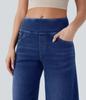 2025 Summer Women's High-Waisted Slimming Wide-Leg Jeans: Casual, Versatile, and Fashionable