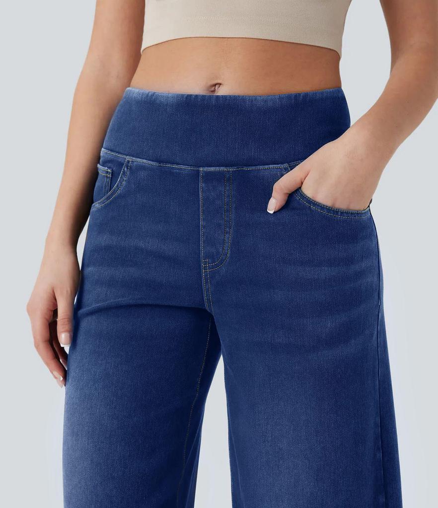 2025 Summer Women's High-Waisted Slimming Wide-Leg Jeans: Casual, Versatile, and Fashionable