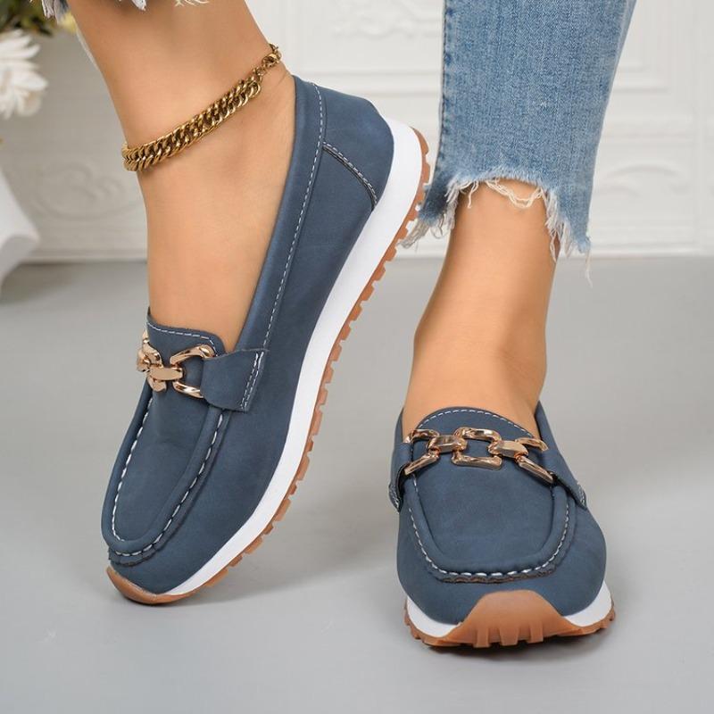 Women's Retro Slip-On Loafer Flats, Comfortable Driving Moccasins, Plus Size Casual Shoes for Spring Fall