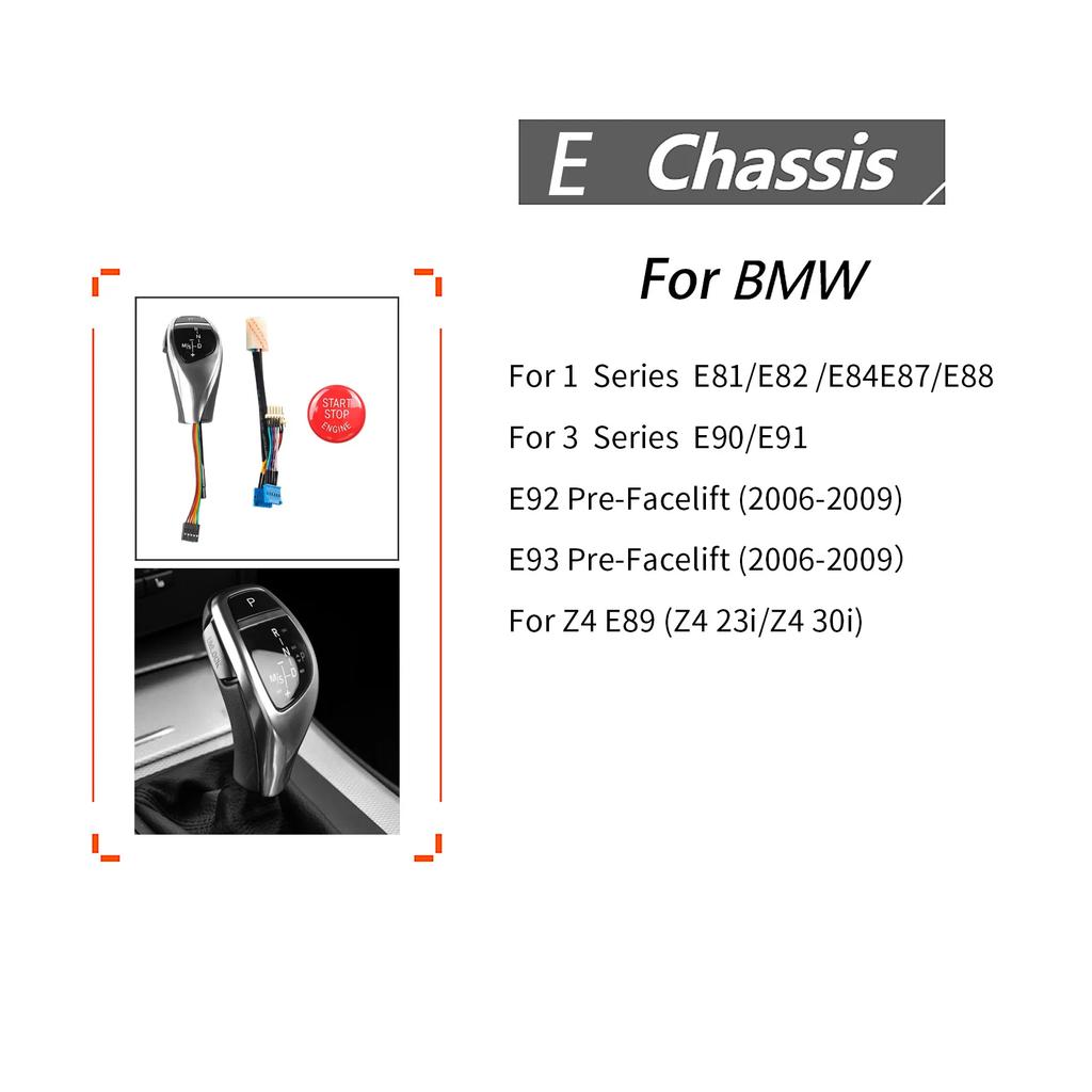 Replacement LED Gear Shift Knob for BMW 3 Series E90 E91 1 Series E81 E82 E84 E87 E88 E89