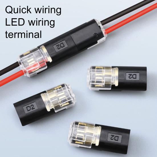 10/20/30/50Pcs Wire Plug-in Connector with Locking Buckle Low Voltage Wire Quick Connector Quick-Clip Fasteners Multi-Purpose Snap-On Blocks