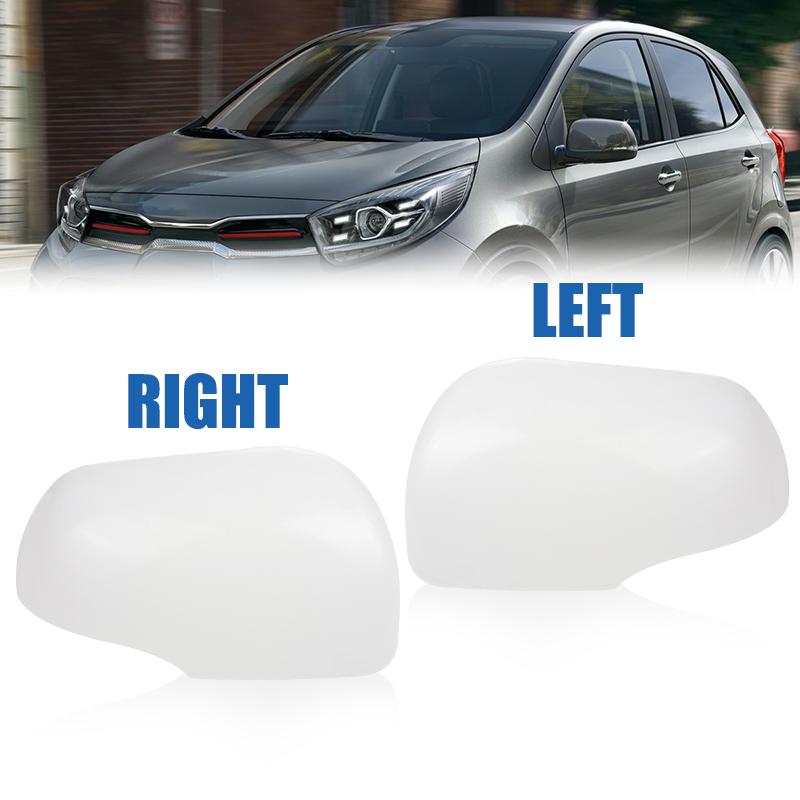 Car Side Mirror Cover Cap Front Left Right Rearview Mirror Cover Cap White Mirror Housing For Kia Picanto 2011-2016 Auto Parts