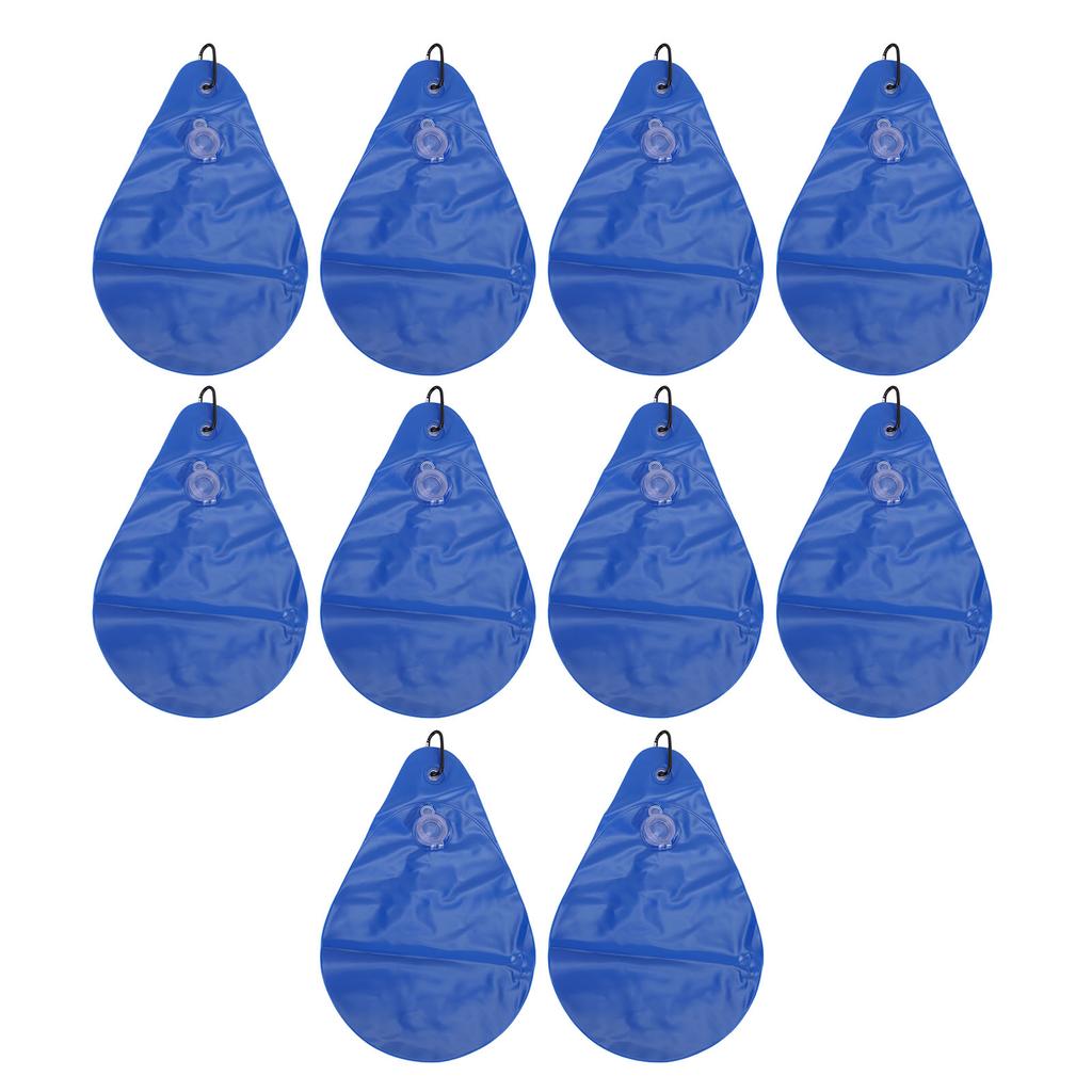 10PCS Pool Cover Weights PVC Water Bags Antifreezing Winter Swimming Pool Cover Hanging Bag for Ground Pools