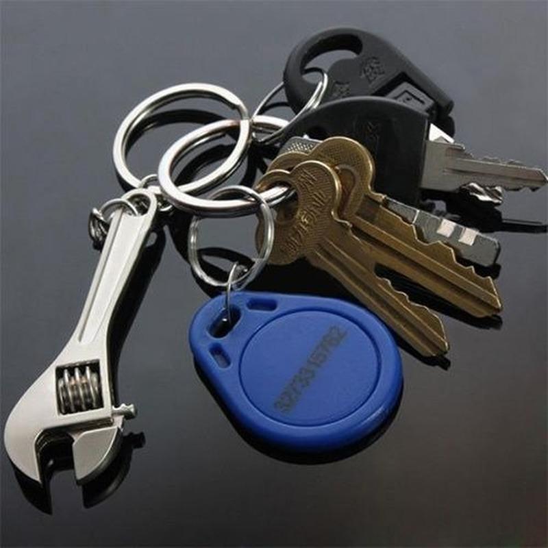 Creative Tool Wrench Spanner Key Chain Ring Keyring Metal Keychain Adjustable