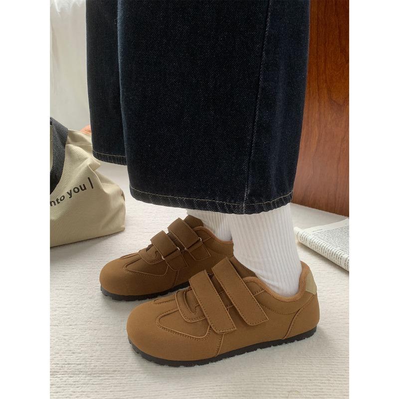 Winter new velvet casual shoes women's Velcro ugly cute cotton shoes 31241