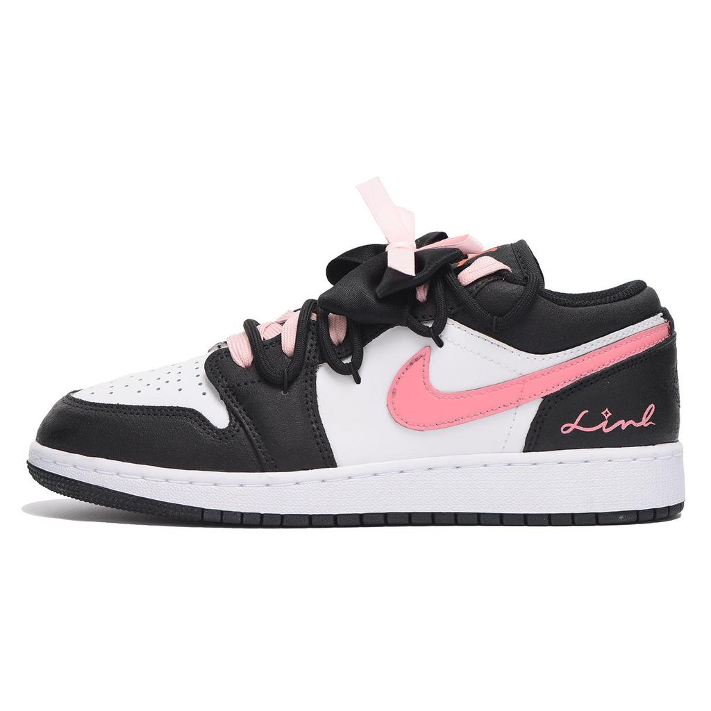 Jordan Air Jordan 1 Low top Vintage Basketball Shoes Women's Black Pink DX4374-008(Team59-SBOX)