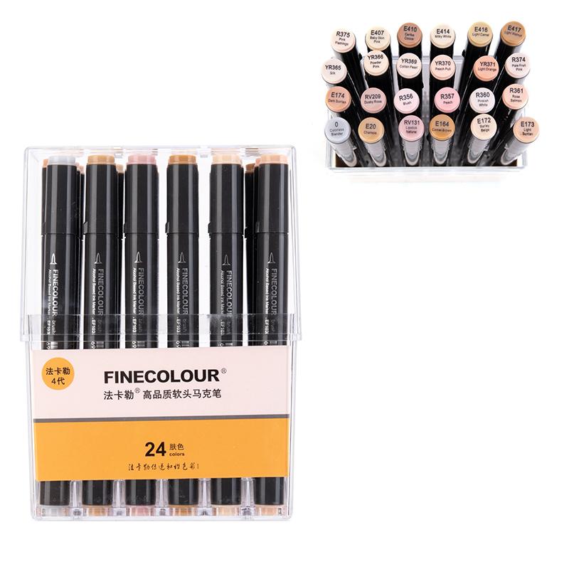 Finecolour EF103 Alcohol Based Art Markers With Bag 12/24/36/48/60/72/240 Colors Oily Soft Double-Headed Marker Pen Professional