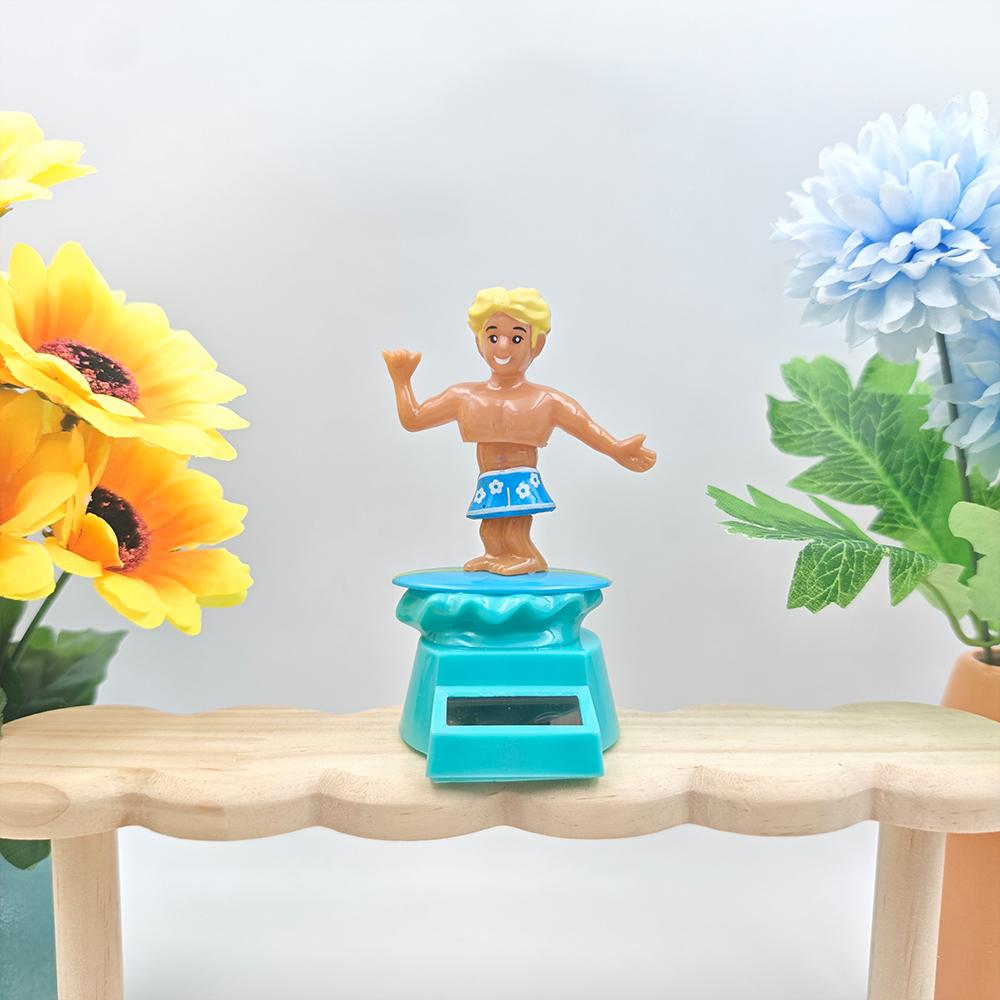 

Interesting Beach Men and Women Car Ornaments Cartoon Characters Bobblehead Doll Ornaments Car Interior Decorations Car Center Console Decoration Blue Men